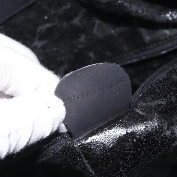 GUCCI Bamboo Hand Bag Suede Leather Black Gold 001 3444 1638 Auth bs27007 - Picture 2 of 14